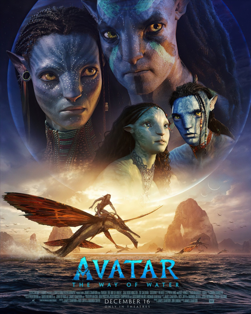 Plakat für den Film ''Avatar: Der Weg des Wassers''