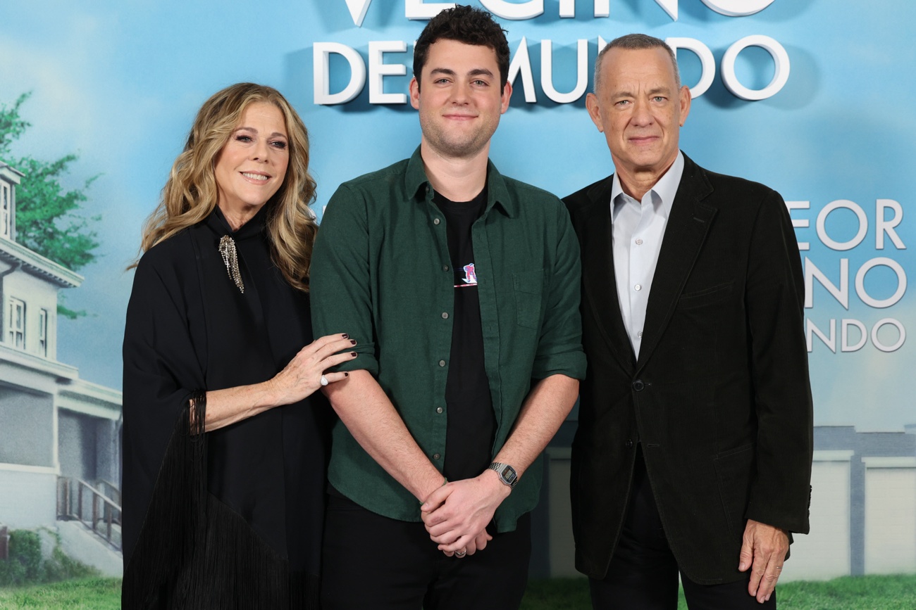 Tom Hanks with his wife, Rita Wilson, and son Truman at the photocall of ''A Man Called Otto''