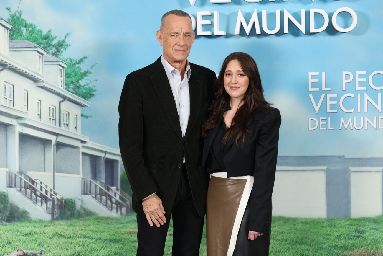 Tom Hanks and Mariana Treviño at the photocall of ''A Man Called Otto''