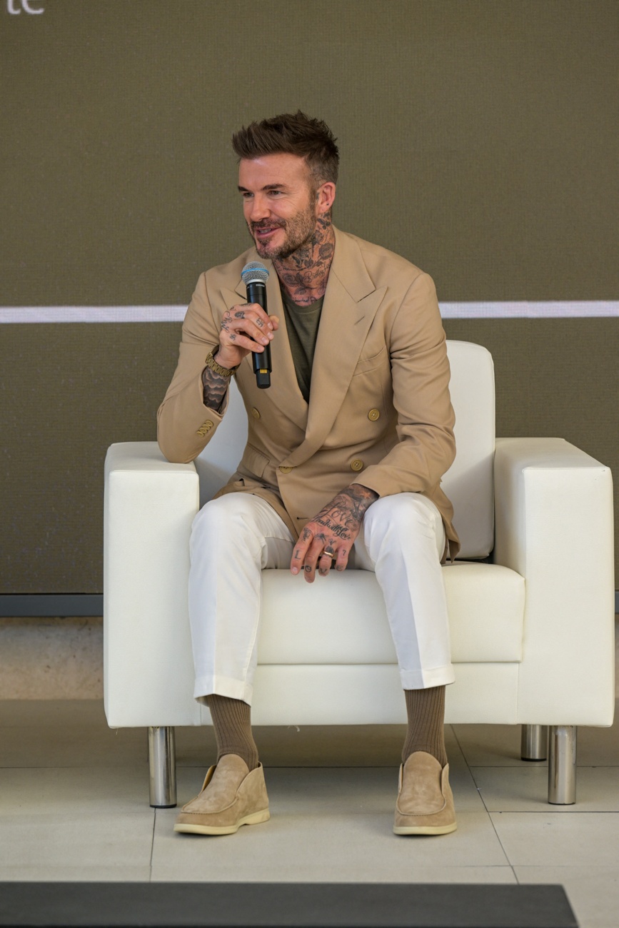 David Beckham presenta la serie ''Save Our Squad'' en Qatar