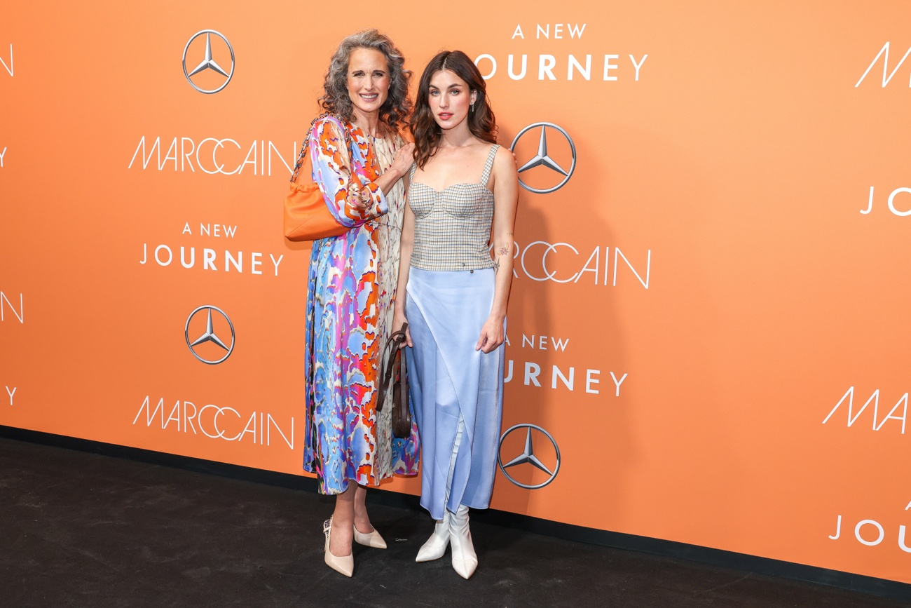 Andie MacDowell and Rainey Qualley at the Berlin Fashion Week Andie MacDowell and Rainey Qualley at the Berlin Fashion Week