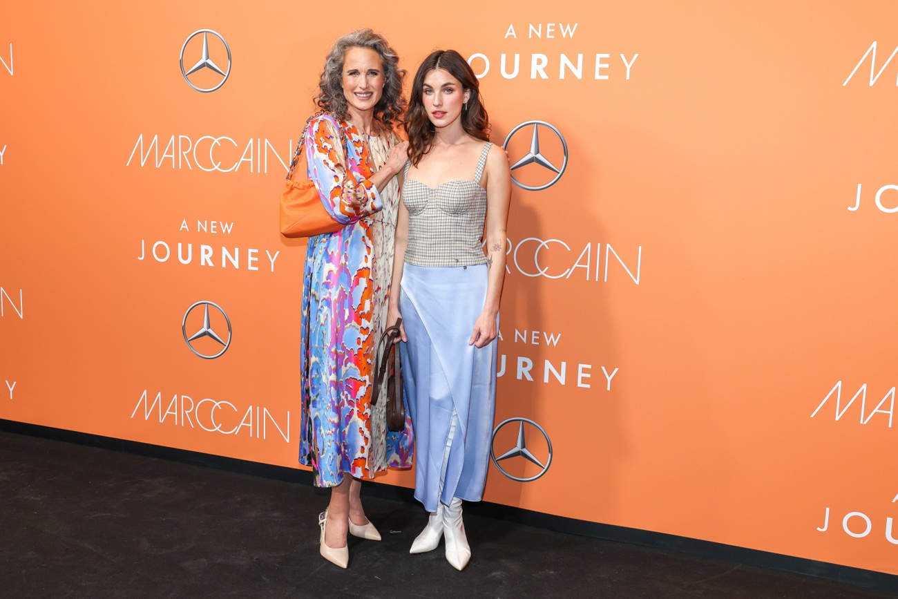 Berlin Fashion Week: Andie MacDowell and Rainey Qualley show off their mother-daughter relationship at Marc Cain show