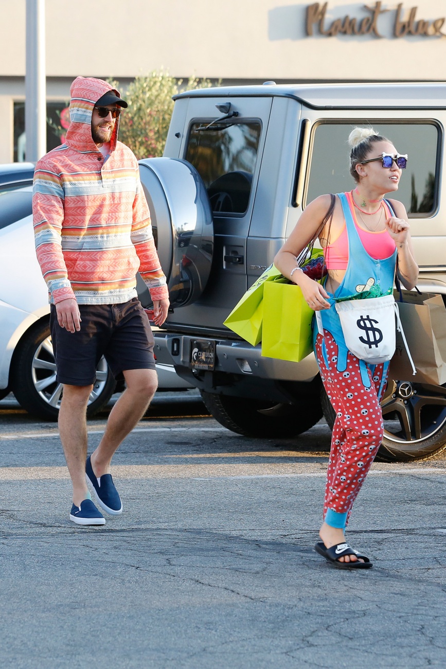 Miley and Liam strolling around Malibu in 2016.