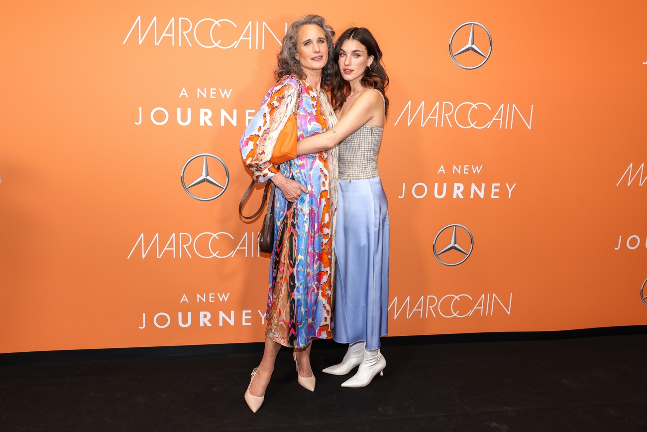 Andie MacDowell and Rainey Qualley at the Berlin Fashion Week