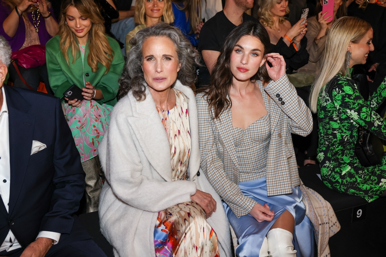 Andie MacDowell and Rainey Qualley at the Berlin Fashion Week Andie MacDowell and Rainey Qualley at the Berlin Fashion Week