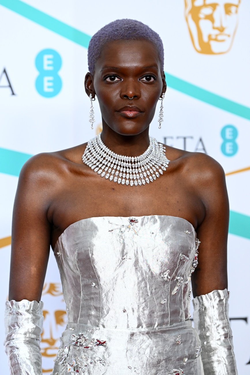 Sheila Atim on the red carpet at the Bafta Awards