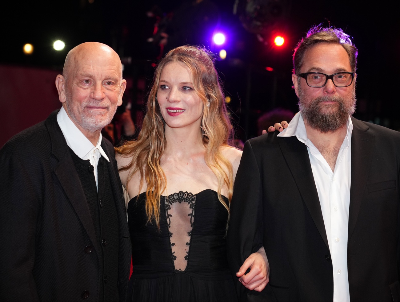 John Malkovich, Lilith Stangenberg and Robert Schwentke at the premiere of  