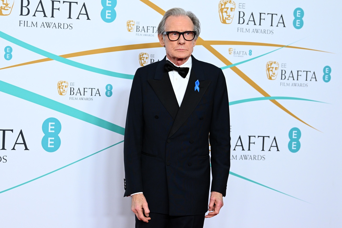 Bill Nighy on the red carpet at the Bafta Awards