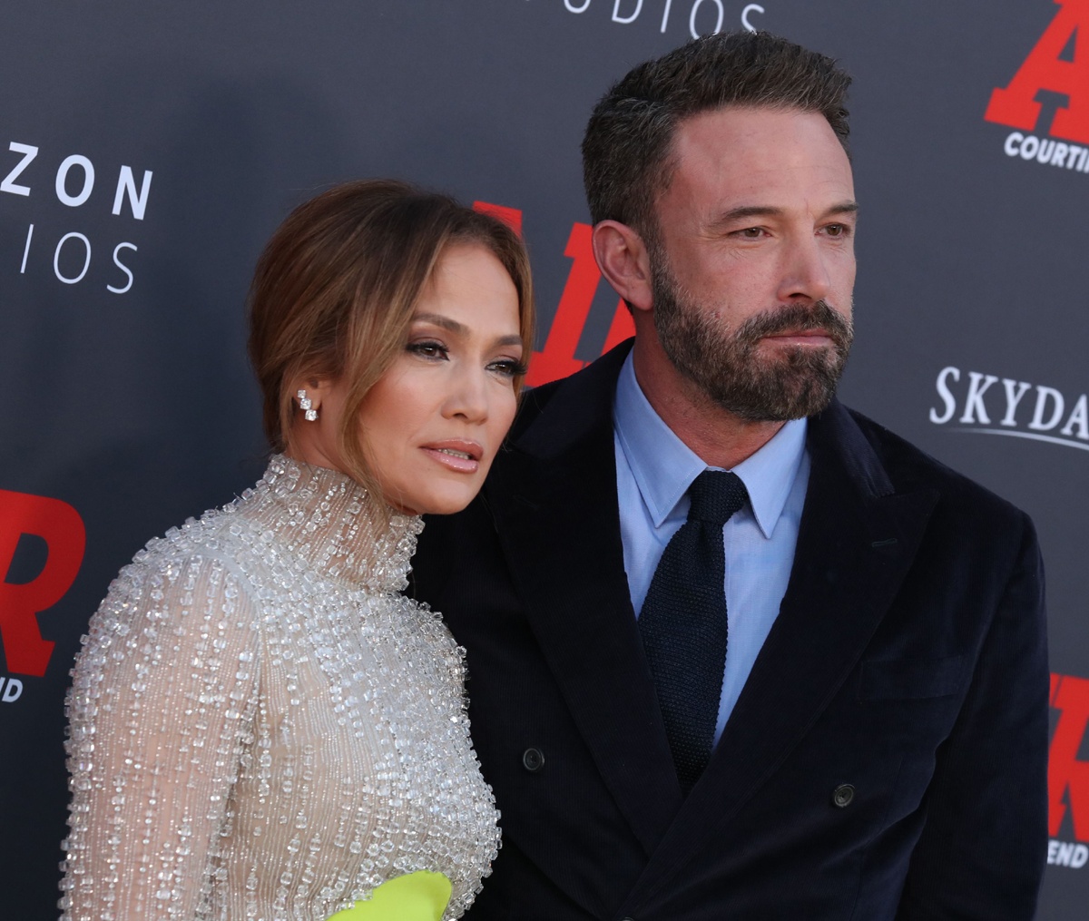 Ben Affleck and Jennifer Lopez at the premiere of Ben Affleck and Jennifer Lopez at the premiere of