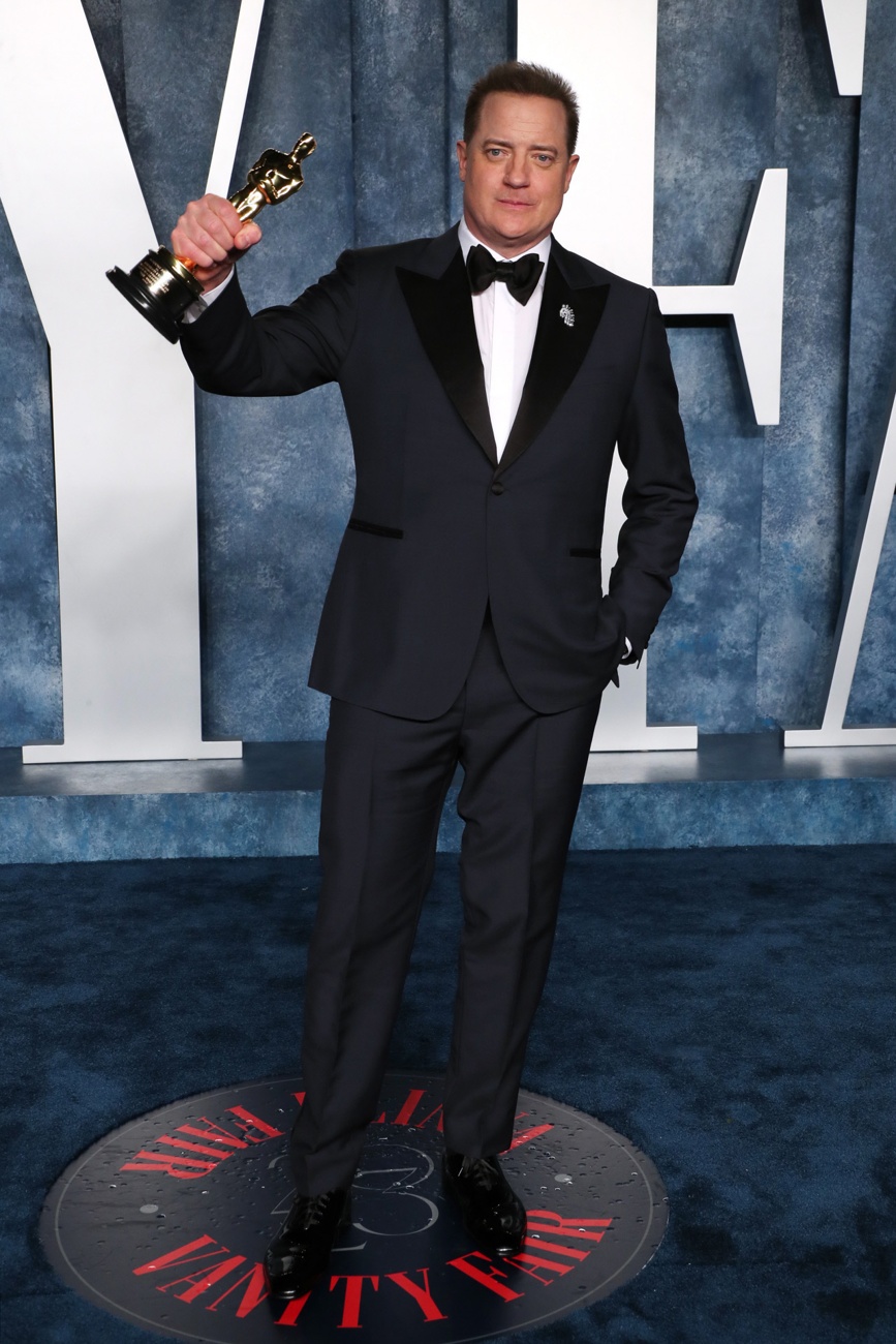 Brendan Fraser en la fiesta de los Oscar de Vanity Fair