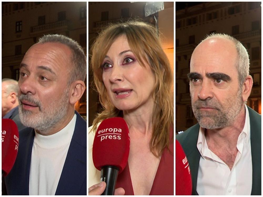 Javier Gutiérrez, Nathalie Poza y Luis Tosar en el Festival de Cine de Málaga Javier