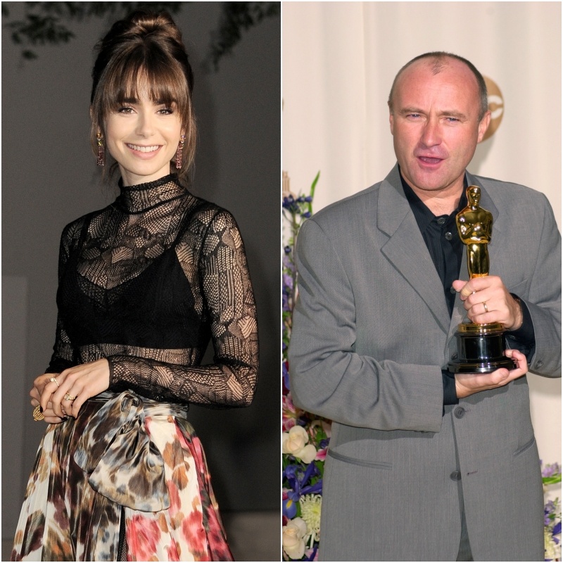 Lily Collins und Phil Collins