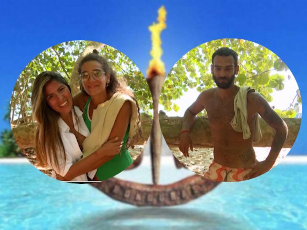 Isa Pi durante su visita a 'Supervivientes' con Alma y Manuel Bollo Isa