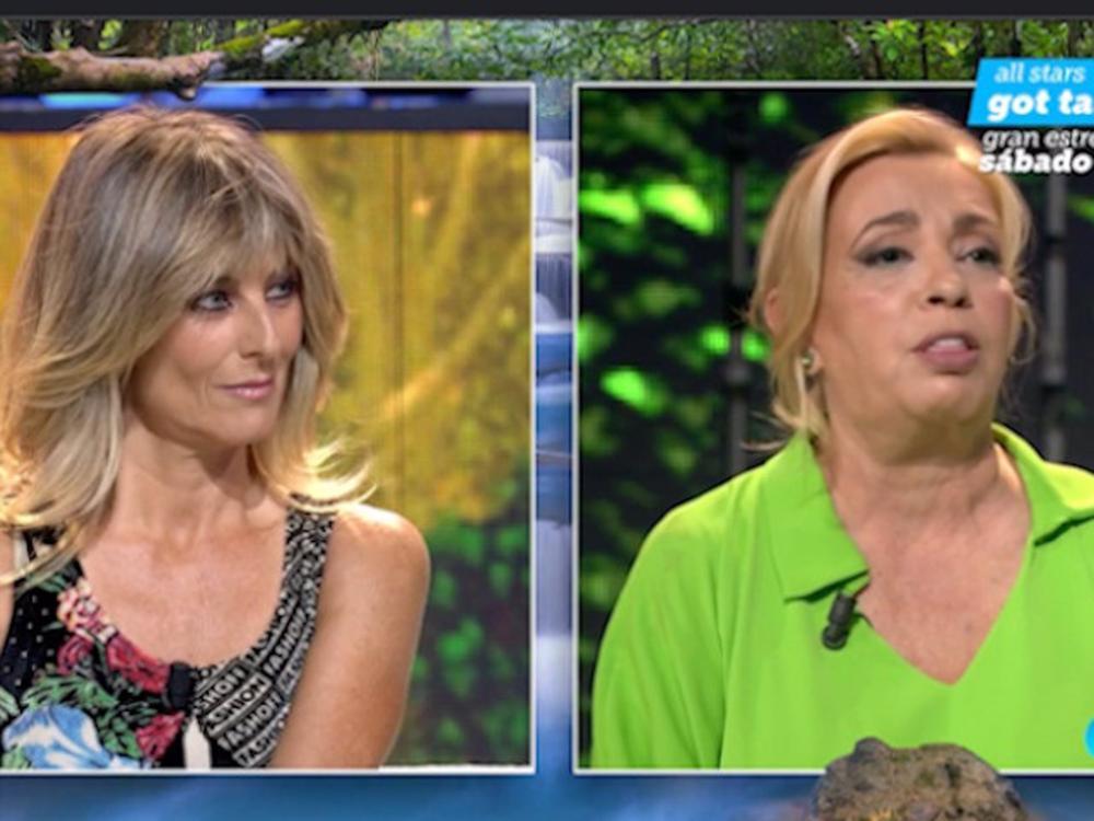 Gabriela Arrocet y Carmen Borrego en el plató de Supervivientes Gabriela