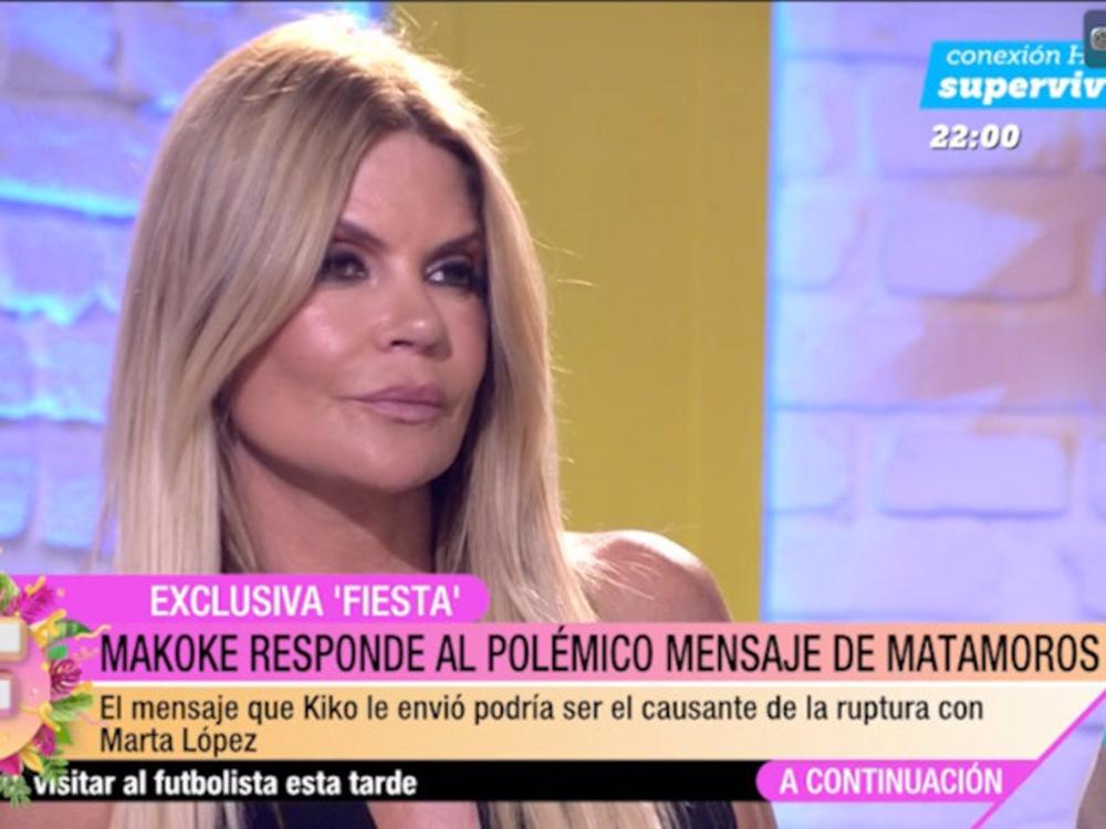 Makoke durante la emisión de 'Fiesta'. Makoke