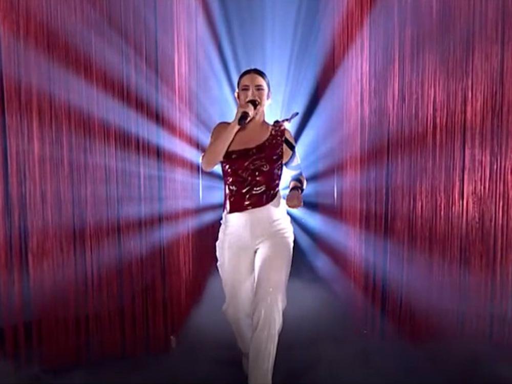 Blanca Paloma durante su actuación en Eurovisión. Blanca