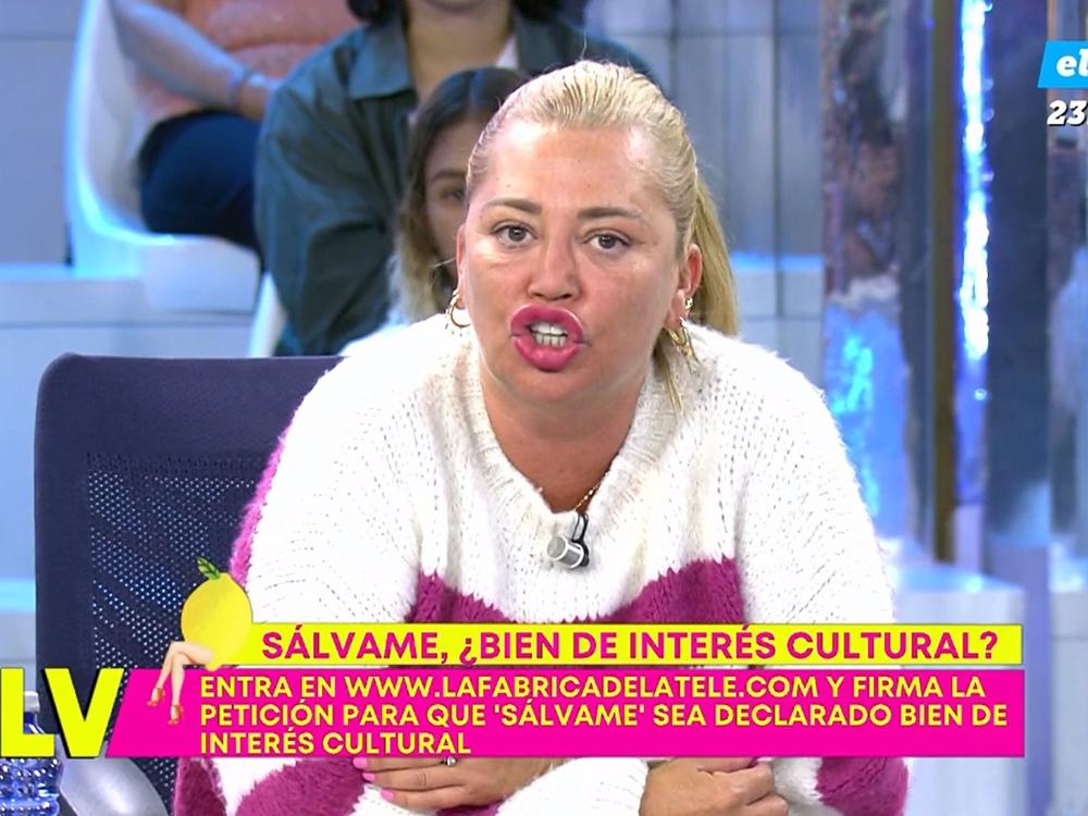 BELÉN ESTEBAN EN EL PLATÓ DE 'SÁLVAME DIARIO' BELÉN